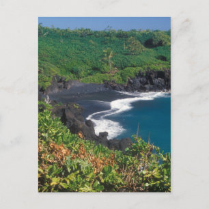 Hana Black Sand Beach Maui Hawaii Briefkaart