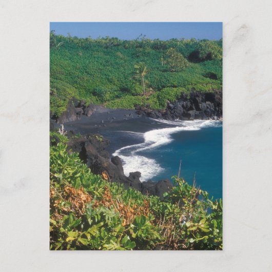 Hana Black Sand Beach Maui Hawaii Briefkaart (Voorkant)