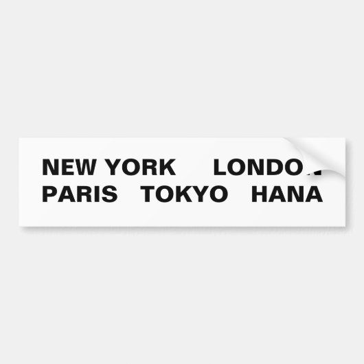 HANA BUMPERSTICKER (Voorkant)