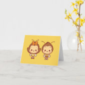 Hana en Hachi Notecard Kaart (Gele Bloem)
