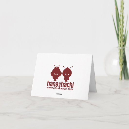 Hana en Hachi Notecard Kaart (Achterkant)