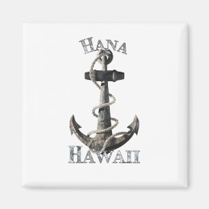 Hana Hawaii Vacation Nautical Anchor Sailing Magneet