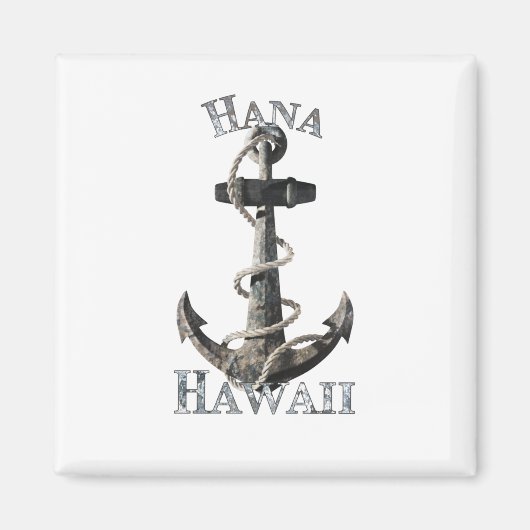 Hana Hawaii Vacation Nautical Anchor Sailing Magneet (Voorkant)