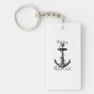 Hana Hawaii Vacation Nautical Anchor Sailing Sleutelhanger