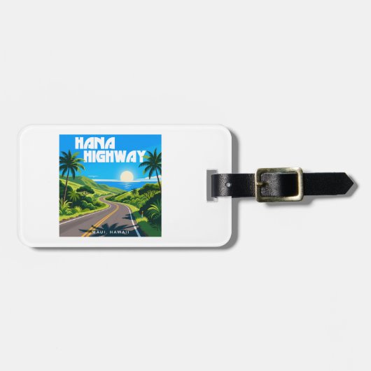 Hana Highway Maui Hawaii landschap Bagagelabel (Voorkant horizontaal)