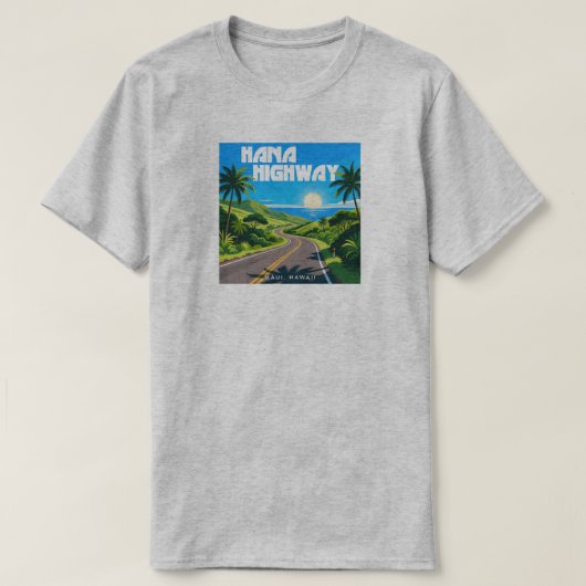 Hana Highway Maui Hawaii landschap T-shirt (Design voorkant)