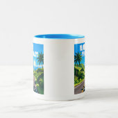 Hana Highway Maui Hawaii landschap Tweekleurige Koffiemok (Center)