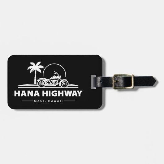 Hana Highway Maui Hawaii motorfiets Bagagelabel (Voorkant horizontaal)