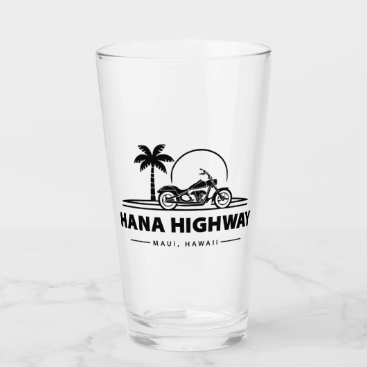 Hana Highway Maui Hawaii motorfiets Glas (Voorkant)
