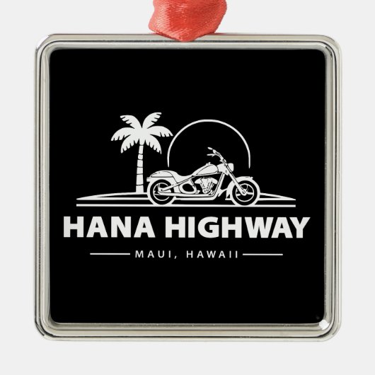 Hana Highway Maui Hawaii motorfiets Metalen Ornament (Voorkant)