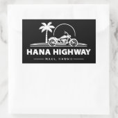 Hana Highway Maui Hawaii motorfiets Rechthoekige Sticker (Tas)
