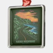 Hana Highway Maui Hawaii Vista Metalen Ornament (Links)