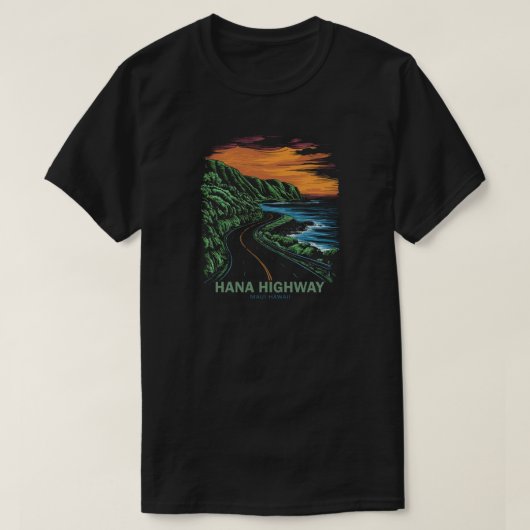 Hana Highway Maui Hawaii Vista T-shirt (Design voorkant)