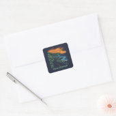Hana Highway Maui Hawaii Vista Vierkante Sticker (Envelop)