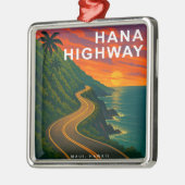 Hana Highway Maui Hawaii zonsondergang Metalen Ornament (Links)