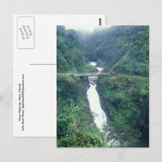 Hana Highway Waterfall Briefkaart (Voorkant / Achterkant)