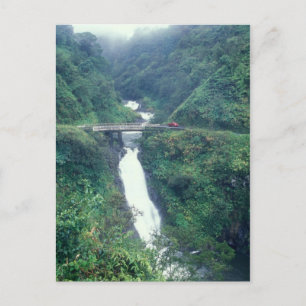 Hana Highway Waterfall Briefkaart