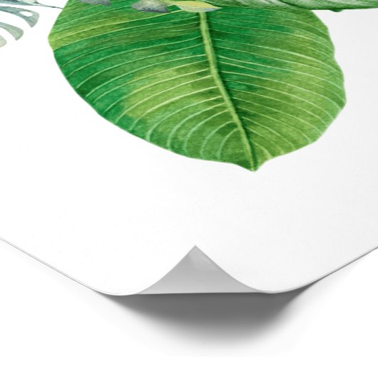 Hana hou! (Witte) Hawaïaanse Bloem Arrangement Poster (Hoek)