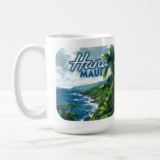 Hana Maui Hawaii Road to Hana Beach Coast Retro Koffiemok (Links)