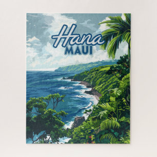 Hana Maui Hawaii Road to Hana Beach Coast Retro Legpuzzel