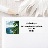 Hana Maui Hawaii Road to Hana Retouradres Etiket (Insitu)