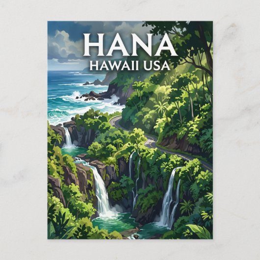 Hana, Maui VS Briefkaart (Voorkant)