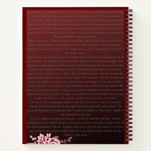 Hana Notitieboek (Achterkant)