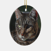 Hana Tabby kattenschilderkunst Keramisch Ornament (Rechts)