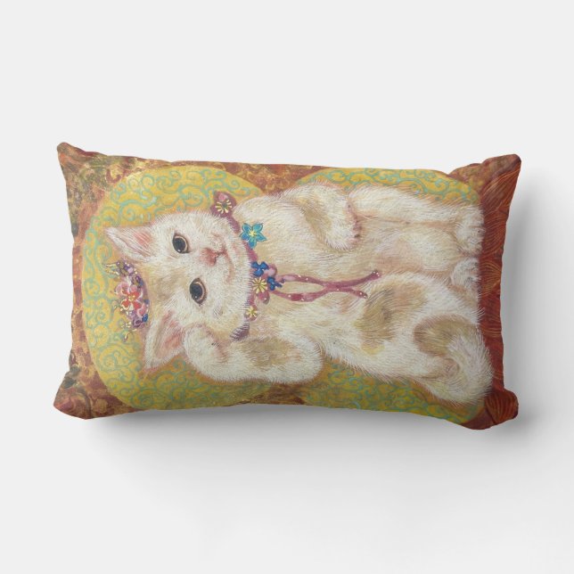 Hana & Takara: Lucky Beckoning Cats Kussen (Achterkant)