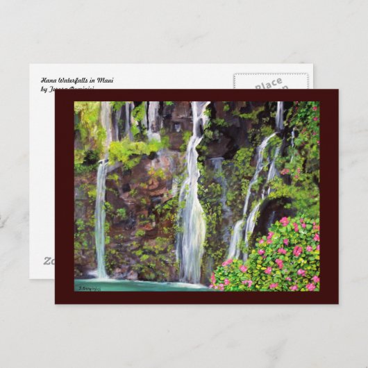 Hana Waterfall Briefkaart (Voorkant / Achterkant)