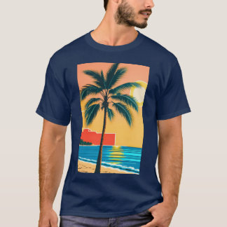 Hanaa Palm en strandmeisje T-shirt