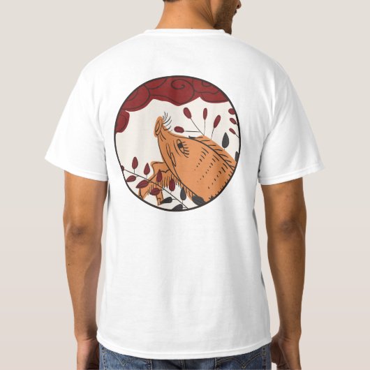 Hanafuda "Hagi-ni-inoshishi" T-shirt (Achterkant)