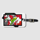 Hanafuda Japanese Playing Cards Khabully Mouse Bagagelabel (Voorkant (horizontaal))