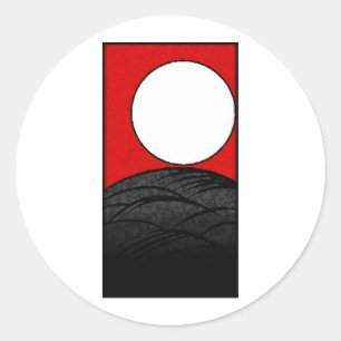 hanafuda japanse kaart (JAPAN KYOTO) Ronde Sticker