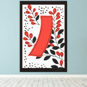 hanafuda Kaart Kunst verpakt canvas XL (Insitu (Houten vloer))