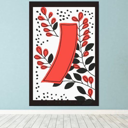 hanafuda Kaart Kunst verpakt canvas XL (Insitu (Houten vloer))