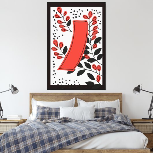 hanafuda Kaart Kunst verpakt canvas XL (Insitu (Slaapkamer))