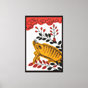 hanafuda Kaart Kunst verpakt canvas XL