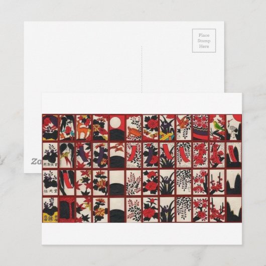 Hanafuda Love Briefkaart (Voorkant / Achterkant)