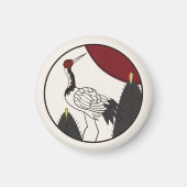 Hanafuda "Matsu-ni-tsuru" Magneet (Voorkant)