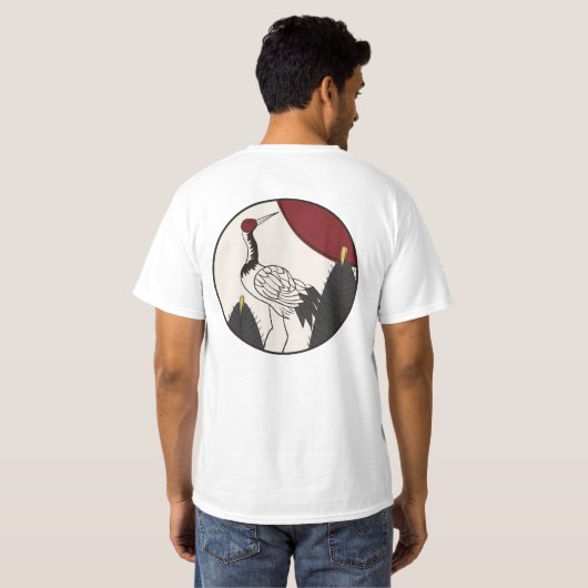 Hanafuda "Matsu-ni-tsuru" T-shirt (Achterkant volledig)