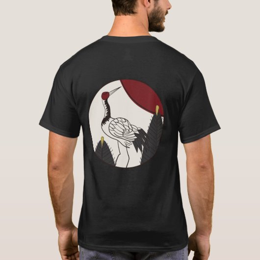 Hanafuda "Matsu-ni-tsuru"  T-shirt (Achterkant)