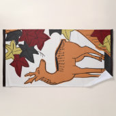 Hanafuda "Momiji-ni-shika" Strandlaken (Voorkant)