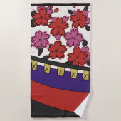 Hanafuda "Sakura-ni-maku" Strandlaken (Voorkant)