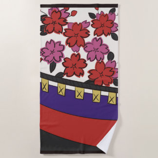 Hanafuda "Sakura-ni-maku" Strandlaken