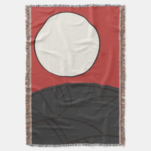 Hanafuda "Susuki-ni-tsuki" スローブランケット Deken (Voorkant Verticaal)