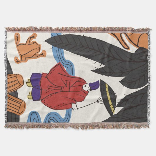 Hanafuda "Yanagi-ni-Ono-Michikaze" Deken (Voorkant)