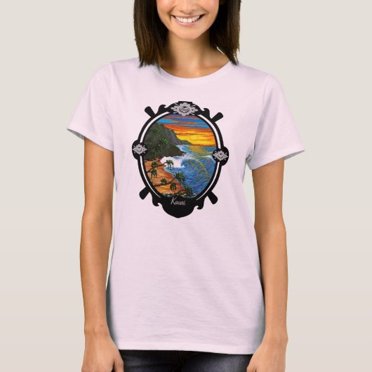 "Hanakapiai"-Na Pali Sunset T-shirt (Voorkant)