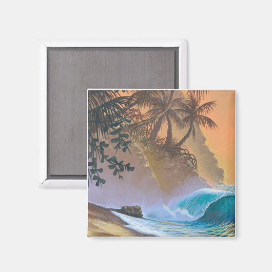 Hanalei Bay Beach Surf Magneet (Voorkant / Achterkant)