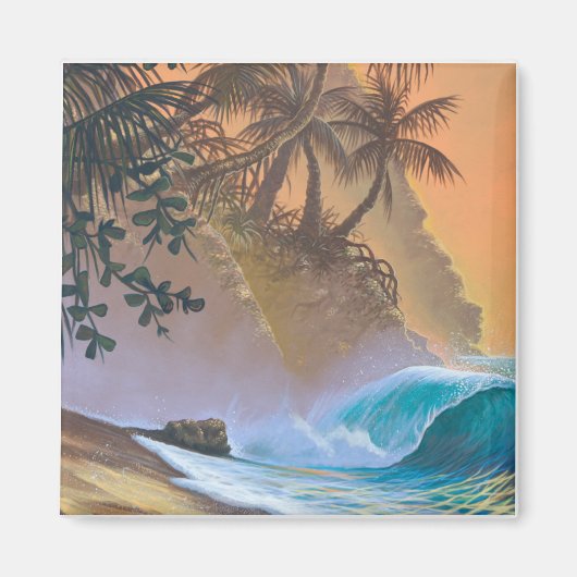 Hanalei Bay Beach Surf Magneet (Voorkant)